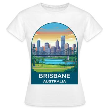 Affiche de voyage Brisbane Australia Story Bridge - T-shirt Femme - blanc - Devant - AI Model Female 172 dark (172cm)