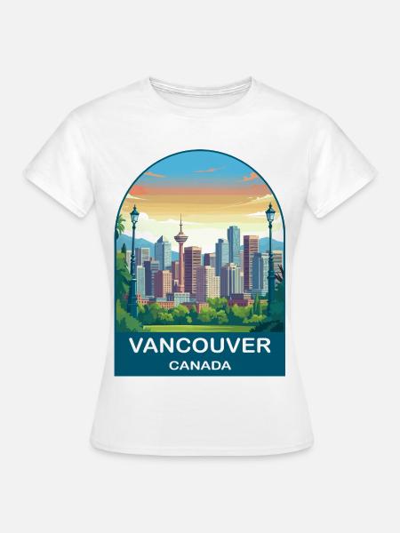 Vancouver Canada Harbour Centre Reisekunst - Frauen T-Shirt - Weiß