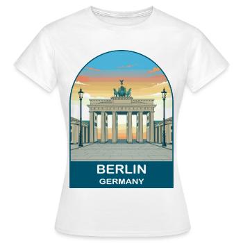 Berlin Allemagne Tour TV Art de voyage vintage - T-shirt Femme - blanc - Devant - AI Model Female 172 dark (172cm)