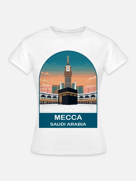 Mecque, Arabie Saoudite Poster de voyage vintage - T-shirt Femme - blanc