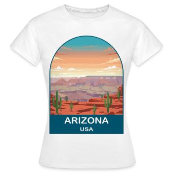 Art d’affiches de voyage vintage Arizona USA - T-shirt Femme - blanc - Devant - AI Model Female 172 dark (172cm)