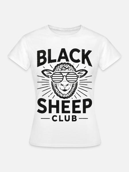 Black Sheep Club  - Frauen T-Shirt - Weiß