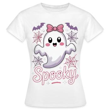 Fantôme effrayant d’Halloween - T-shirt Femme - blanc - Devant - AI Model Female 172 dark (172cm)