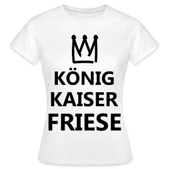 Friesland - Frauen T-Shirt - Weiß - Vorne - AI Model Female 172 dark (172cm)