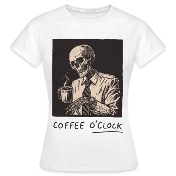 Coffee O'Clock - Women's T-Shirt - white - Front - AI Model Female 172 dark (172cm)