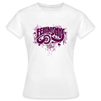 Feminism together - Women's T-Shirt - white - Front - AI Model Female 172 dark (172cm)