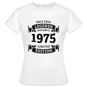 Echte Legenden wurden 1975 geboren 50. Geburtstag - Frauen T-Shirt - Weiß - Vorne - AI Model Female 172 dark (172cm)