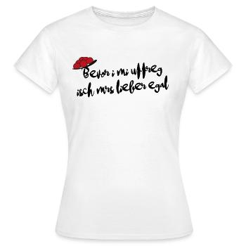 Baden Württemberg Baden Bevor i mi uffreg - Frauen T-Shirt - Weiß - Vorne - AI Model Female 172 dark (172cm)