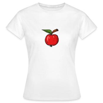 Apfel - Frauen T-Shirt - Weiß - Vorne - AI Model Female 172 dark (172cm)