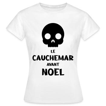 Le cauchemar avant le Noël - T-shirt Femme - blanc - Devant - AI Model Female 172 dark (172cm)