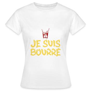 surprise je suis bourré - T-shirt Femme - blanc - Devant - AI Model Female 172 dark (172cm)