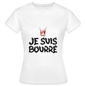 surprise je suis bourré - T-shirt Femme - blanc - Devant - AI Model Female 172 dark (172cm)