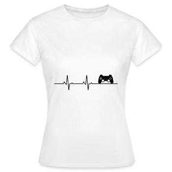 console heartbeat - Women's T-Shirt - white - Front - AI Model Female 172 dark (172cm)