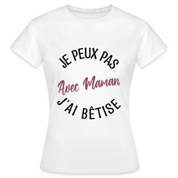 Cadeau maman, cadeau mère. cadeau maman de l'année - T-shirt Femme - blanc - Devant - AI Model Female 172 dark (172cm)