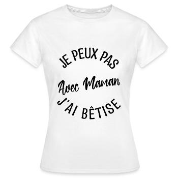 Cadeau maman, cadeau mère. cadeau maman de l'année - T-shirt Femme - blanc - Devant - AI Model Female 172 dark (172cm)