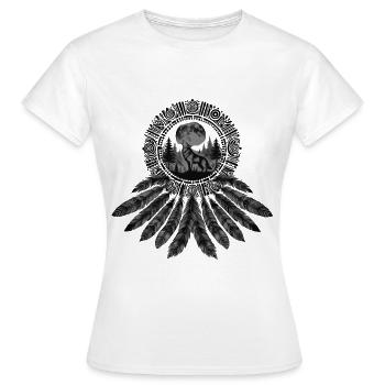 Indianer Ureinwohner Traumfänger Cowboy Western - Frauen T-Shirt - Weiß - Vorne - AI Model Female 172 dark (172cm)