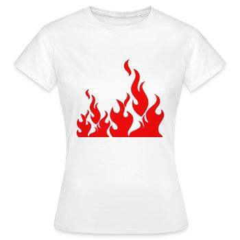 Flames blazingly impressive - Women's T-Shirt - white - Front - AI Model Female 172 dark (172cm)