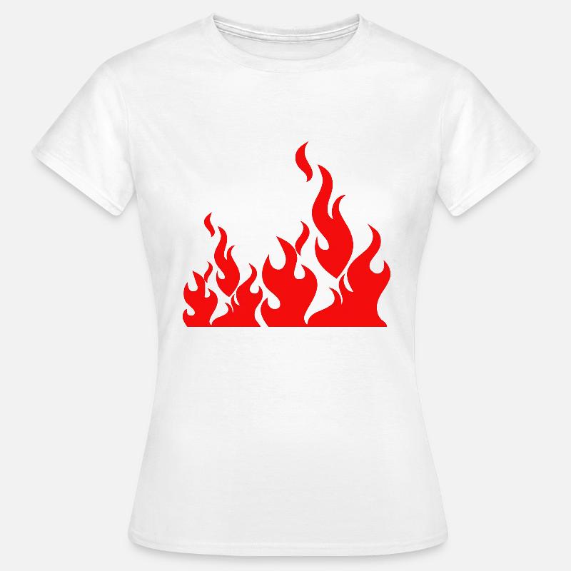 Flammen lodernd beeindruckend - Frauen T-Shirt - Weiß