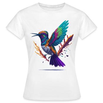 colibri - T-shirt Femme - blanc - Devant - AI Model Female 172 dark (172cm)