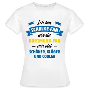ICH BIN SCHALKE FAN | FUSSBALL | GESCHENK - Frauen T-Shirt - Weiß - Vorne - AI Model Female 172 dark (172cm)
