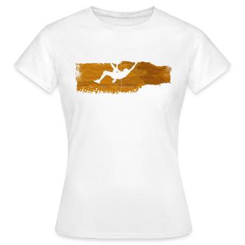 extreme climbing :: Extrem Klettern - Frauen T-Shirt - Weiß - Vorne - AI Model Female 172 dark (172cm)