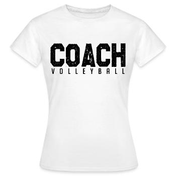 Volleyball coach. Volleyball coach. coach. - Women's T-Shirt - white - Front - AI Model Female 172 dark (172cm)