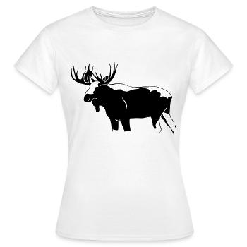 Moose - Moose - Women's T-Shirt - white - Front - AI Model Female 172 dark (172cm)