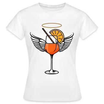 Cocktail Apéritif Saint Aperolie - T-shirt Femme - blanc - Devant - AI Model Female 172 dark (172cm)