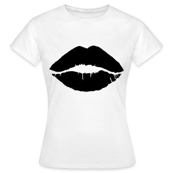 Kiss - T-shirt Femme - blanc - Devant - AI Model Female 172 dark (172cm)