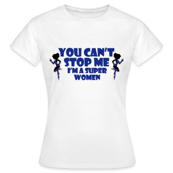 Super woman - Women's T-Shirt - white - Front - AI Model Female 172 dark (172cm)
