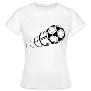 Fußball, Ball, Soccer, Football, Schuss, Tor - Frauen T-Shirt - Weiß - Vorne - AI Model Female 172 dark (172cm)