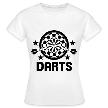 Le jeu de fléchettes - T-shirt Femme - blanc - Devant - AI Model Female 172 dark (172cm)
