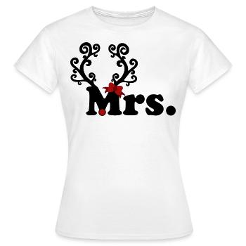 Mrs Weihnachten - Frauen T-Shirt - Weiß - Vorne - AI Model Female 172 dark (172cm)