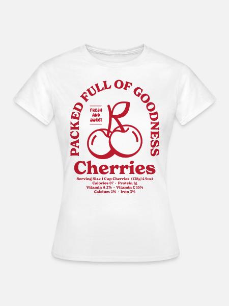 Kirschen Ernährung - Frauen T-Shirt - Weiß