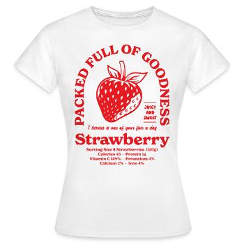 Strawberry Nutritional - Women's T-Shirt - white - Front - AI Model Female 172 dark (172cm)