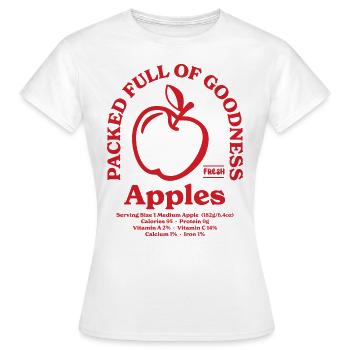 Äpfel Nährwert Rot - Frauen T-Shirt - Weiß - Vorne - AI Model Female 172 dark (172cm)