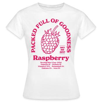 Raspberry Nutritional - Women's T-Shirt - white - Front - AI Model Female 172 dark (172cm)