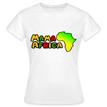 Africa - Africa - Afrique - Mama Africa - Women's T-Shirt - white - Front - AI Model Female 172 dark (172cm)