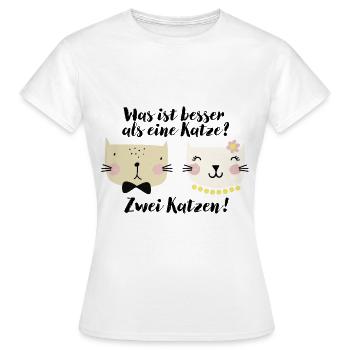 cat owner - Women's T-Shirt - white - Front - AI Model Female 172 dark (172cm)