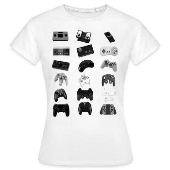 Evolution de la console de jeux - T-shirt Femme - blanc - Devant - AI Model Female 172 dark (172cm)