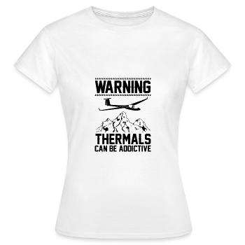 Mouches thermiques | Cadeaux planeurs planeurs - T-shirt Femme - blanc - Devant - AI Model Female 172 dark (172cm)