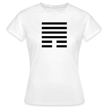 33 Dun - Der Rückzug (Hexagramm) - Frauen T-Shirt - Weiß - Vorne - AI Model Female 172 dark (172cm)