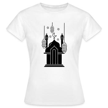 Lumières et étoiles de mosquée - T-shirt Femme - blanc - Devant - AI Model Female 172 dark (172cm)