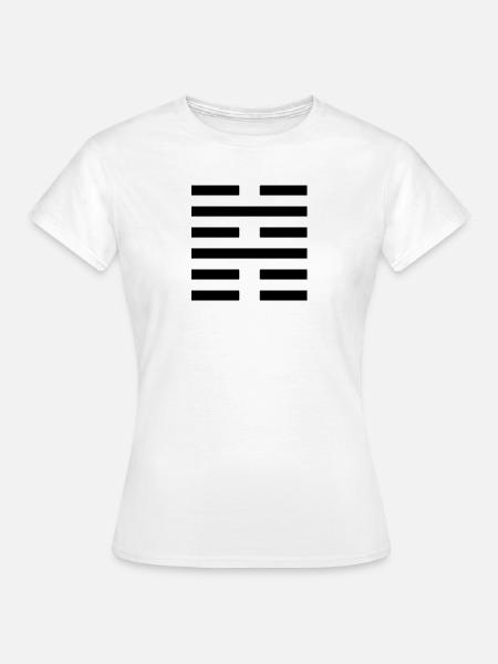 39 Jiǎn - La barrière (hexagramme) - T-shirt Femme - blanc