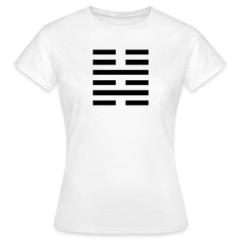 40 HIE/xìe die Befreiung (Hexagramm) - Frauen T-Shirt - Weiß - Vorne - AI Model Female 172 dark (172cm)