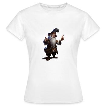 Cool Nain Mage – Dessin animé RPG fantastique - T-shirt Femme - blanc - Devant - AI Model Female 172 dark (172cm)