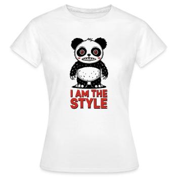 Panda je suis le style - T-shirt Femme - blanc - Devant - AI Model Female 172 dark (172cm)