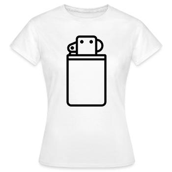 briquet - T-shirt Femme - blanc - Devant - AI Model Female 172 dark (172cm)