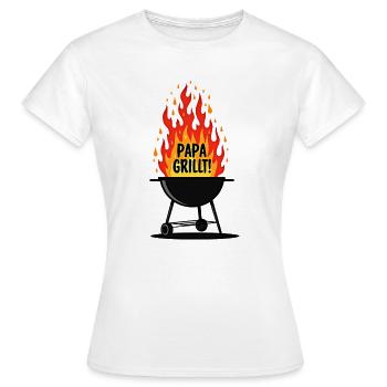 Barbecue Saison du barbecue Papa grillant au grill Papa grillant - T-shirt Femme - blanc - Devant - AI Model Female 172 dark (172cm)