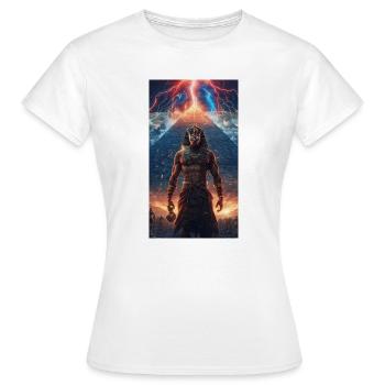 Donnerpharao vor der Pyramide - Frauen T-Shirt - Weiß - Vorne - AI Model Female 172 dark (172cm)